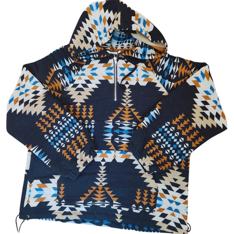 Tribal Print Pull Over Hoodie