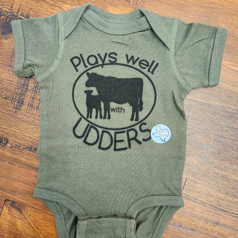 Plays Well with Udders Kid's Graphic Tee