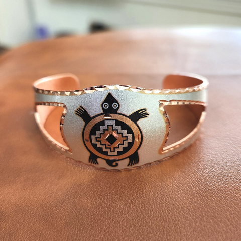 Copper Turtle Cutout Bracelet