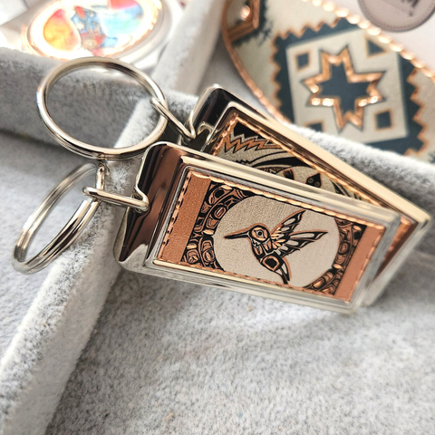 Copper Hummingbird Keychain