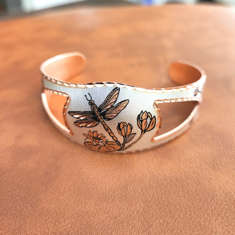 Copper Dragonfly Cutout Bracelet