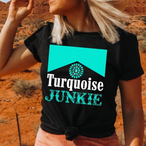 Turquoise Junkie Graphic Tee