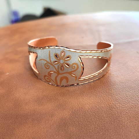 Copper Floral Bracelet