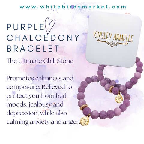 Purple Chalcedony Bracelet
