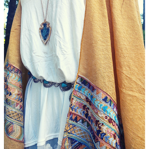 Fallon Embroidered Sleeve Kimono