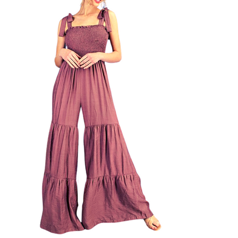 Purple Smock Jumpsuit