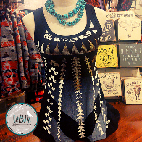 Black and Gold Arrowhead Tank