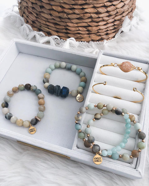 Amazonite Triple Nugget Bracelet
