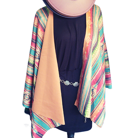 Suede Serape Poncho